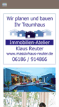 Mobile Screenshot of massivhaus-reuter.de